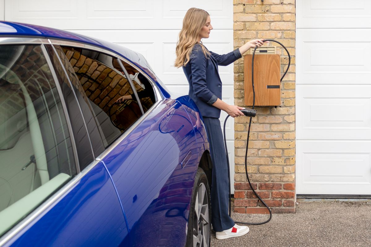Elektroauto wird an einer Wallbox geladen